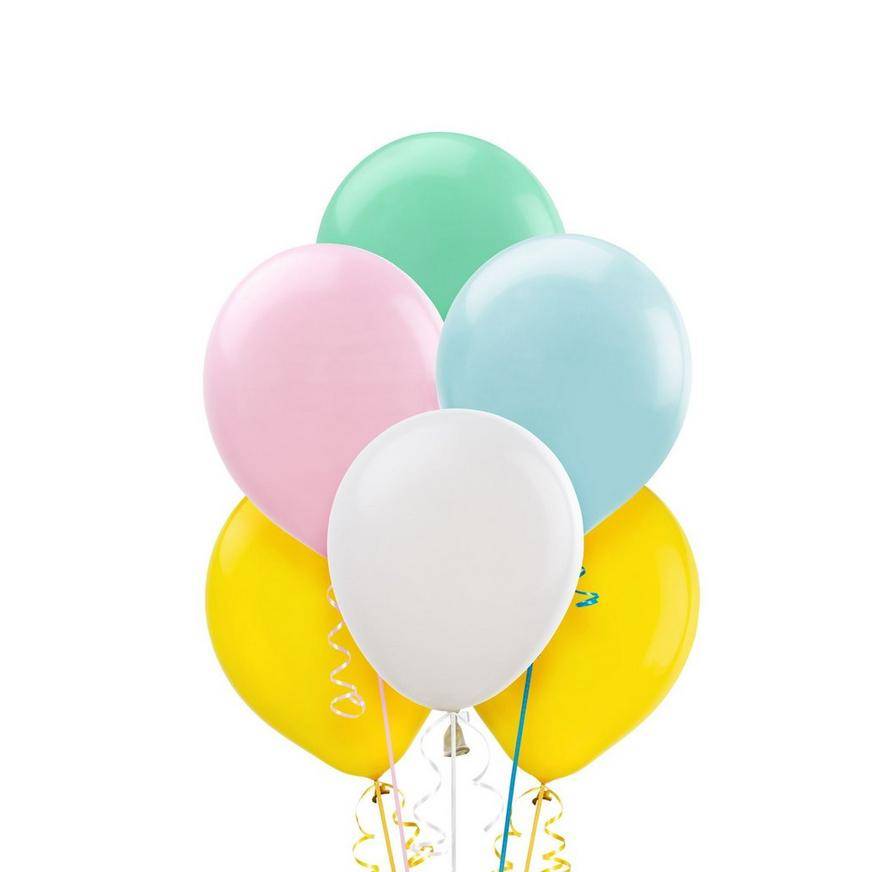 Uninflated 20ct, 9in, Assorted Pastel Balloons