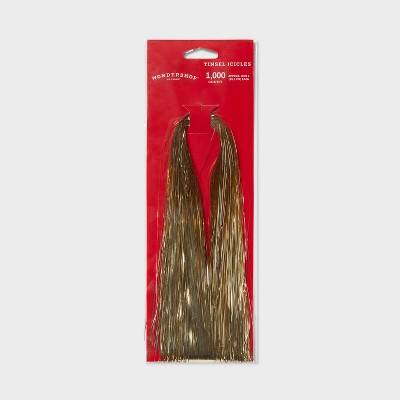 1000ct Tinsel Icicle Christmas Tree Ornament Champagne - Wondershop™: Indoor Use, Snow Theme