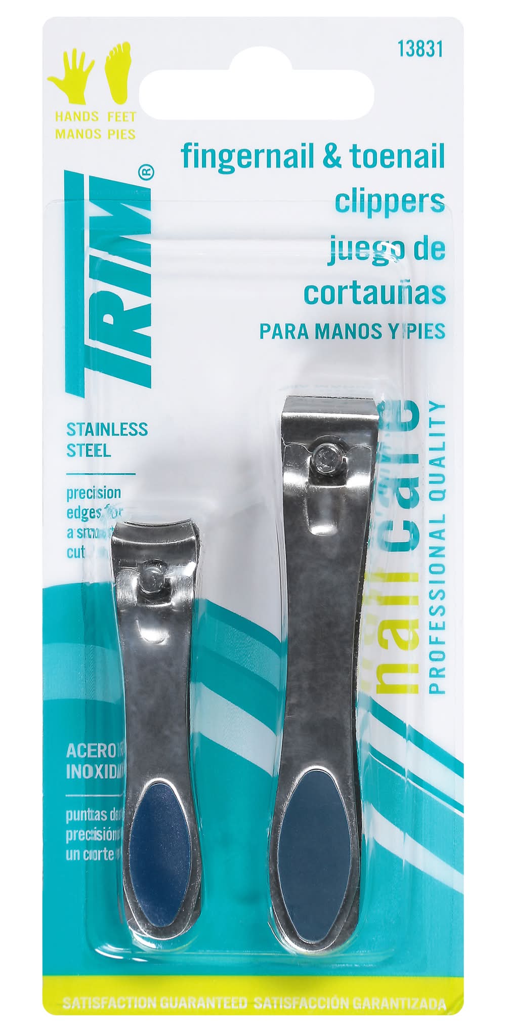 Trim Fingernail & Toenail Clippers Nail Cutter Stainless Steel (2.1 oz, 2 ct)