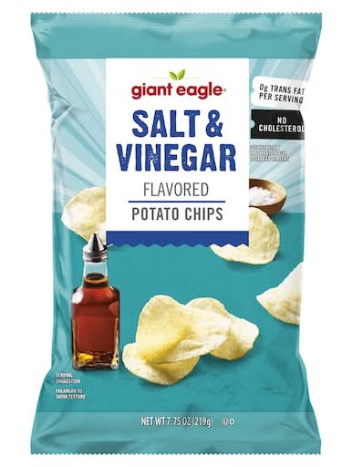 Giant Eagle Potato Chips, Salt-Vinegar (7.75 oz)
