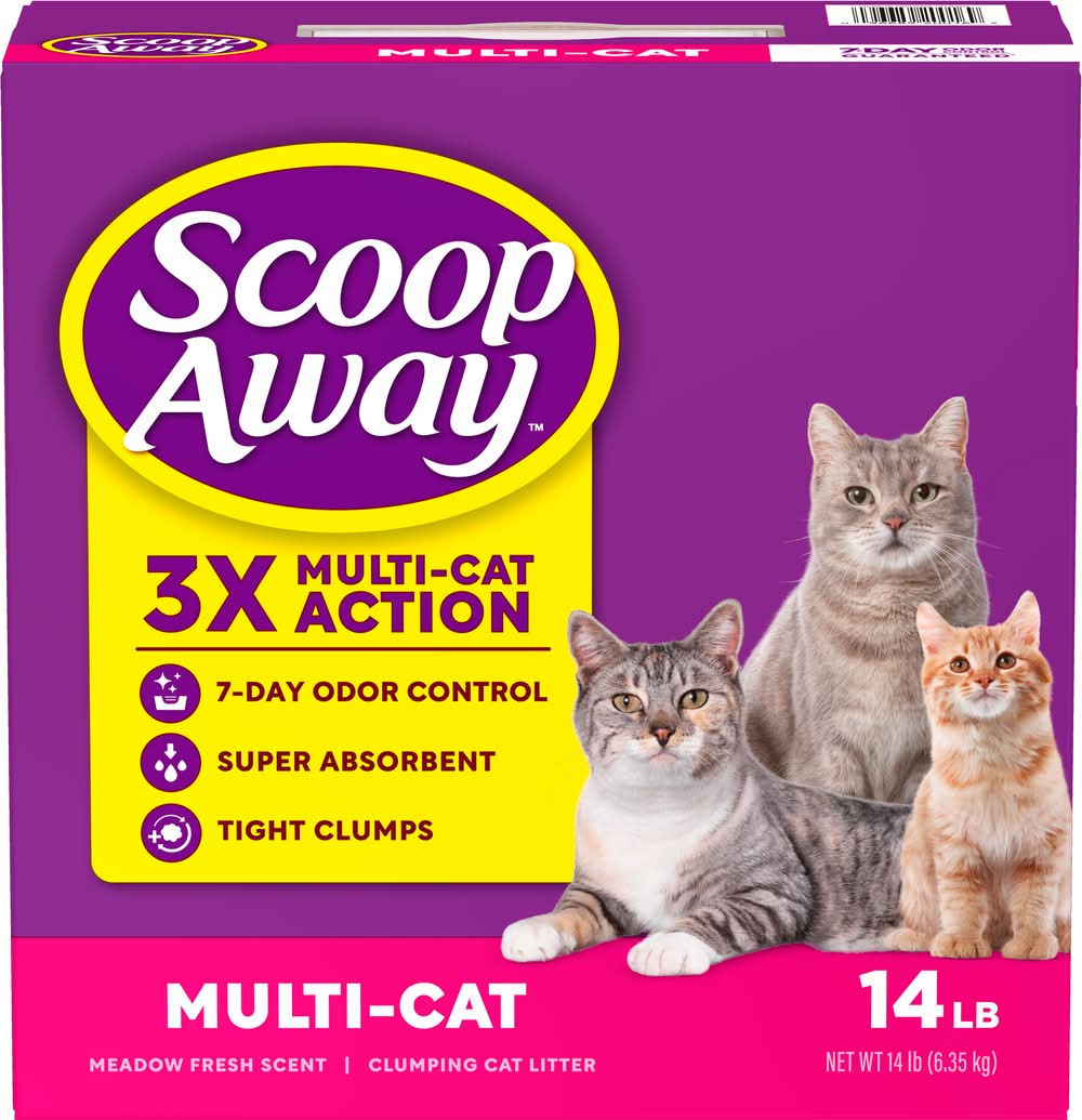 Scoop Away Multi-Cat Meadow Fresh Scent Clumping Cat Litter (14 lbs)
