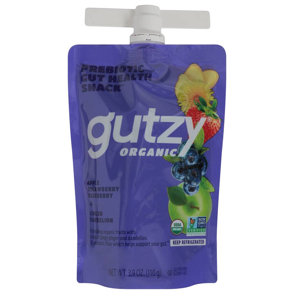 Gutzy Organic Botanicals Apple Strawberry & Blueberry Gut Health Snack