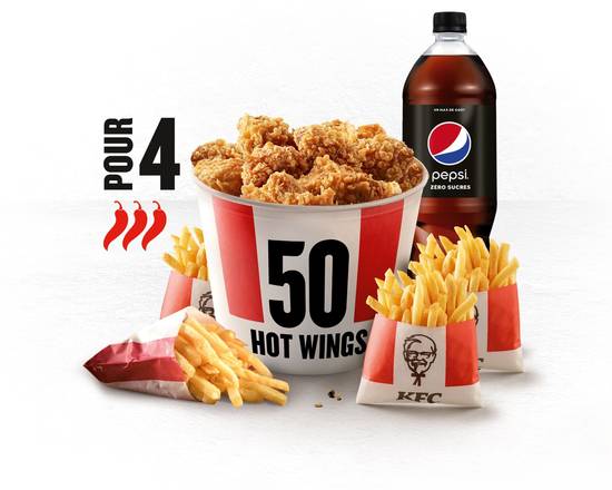 MENU BUCKET - 50 HOT WINGS®