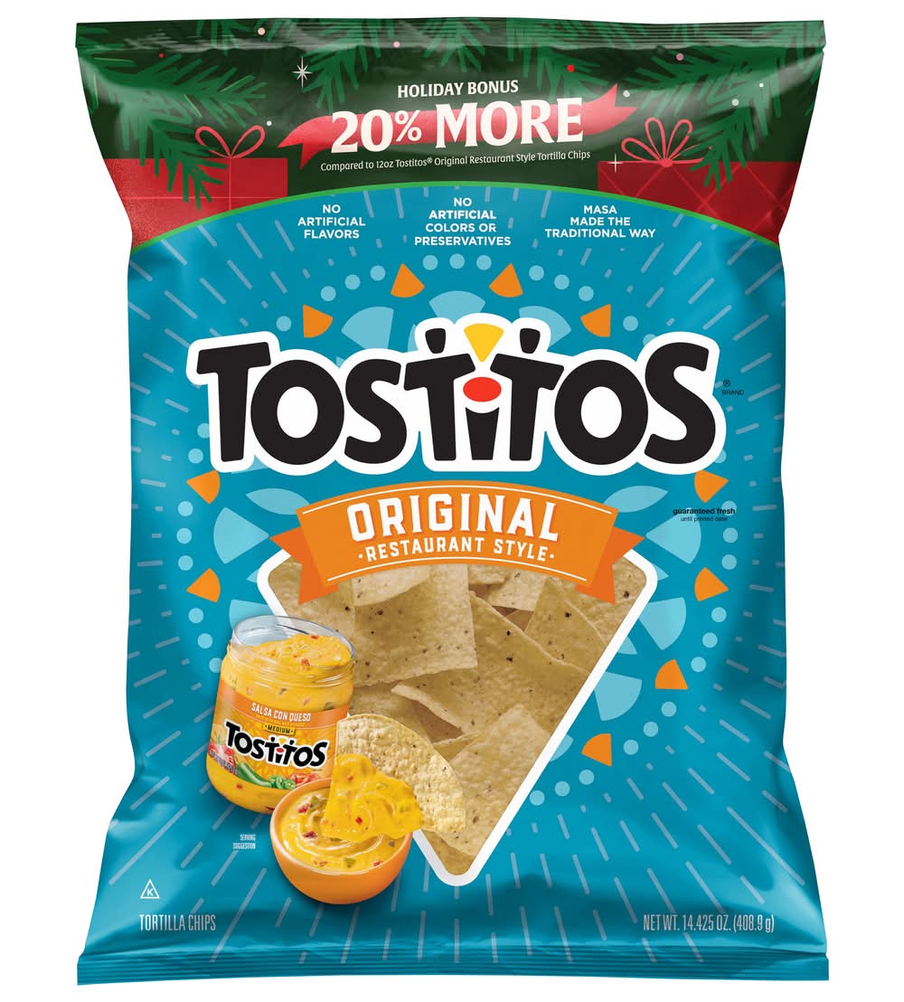 Tostitos Original Tortilla Chips, Restaurant Style (14.43 oz)