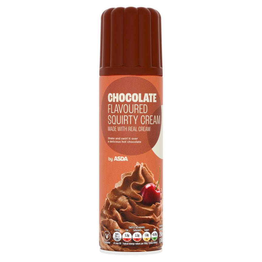 ASDA Chocolate, Squirty Cream (250g)