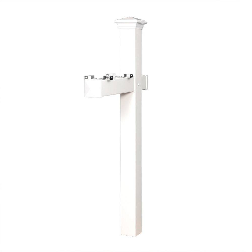 Postal Pro White Polymer 4 x 4 Mount Mailbox Post | PP200PWH