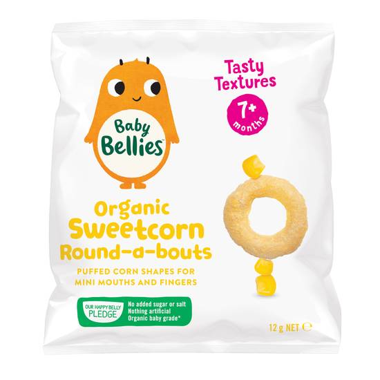 Little Bellies Organic Sweet Corn Round-A-Bouts 12g