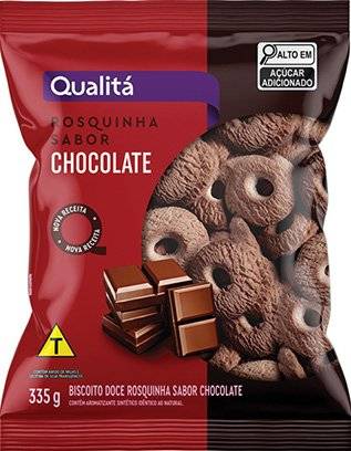 Qualitá biscoito rosquinha sabor chocolate (335g)