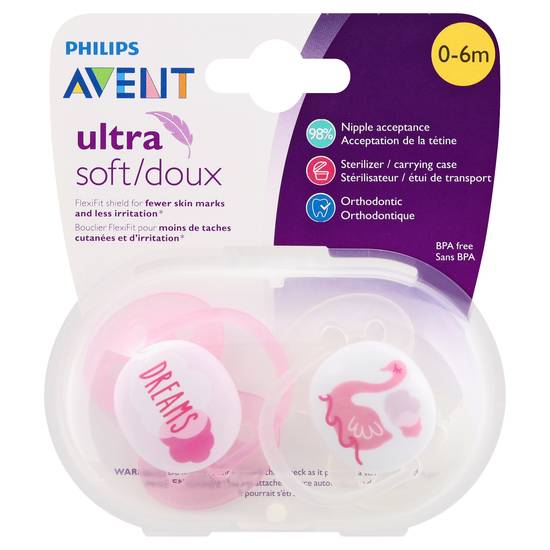 Philips Avent Ultra Soft Pacifier 0-6 Months