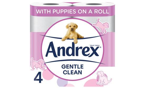 Andrex Gentle Clean Toilet Tissue 4 Rolls