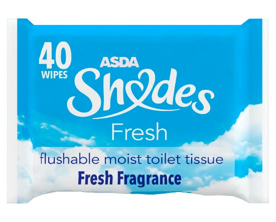 ASDA Shades Fresh Flushable Moist Toilet Tissue Wipes (40 pack)