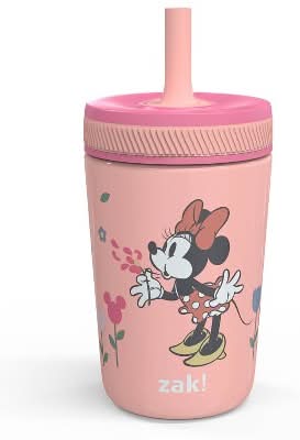 zak! Stainless Steel Minnie Mouse Straw Tumbler