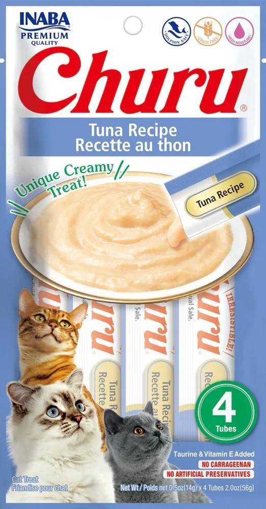 Inaba Foods Churu Purée Tuna Recipe Lickable Cat Treats