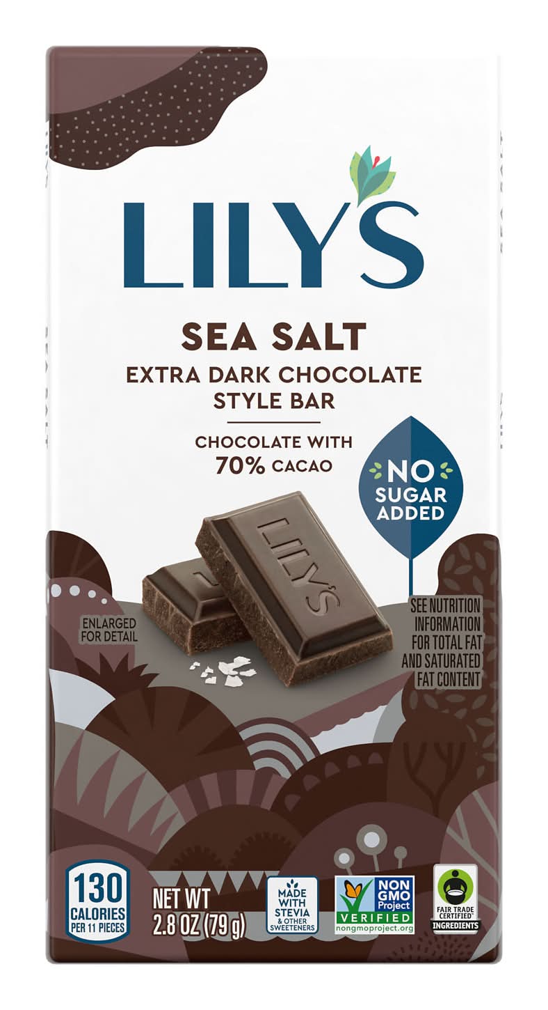 Lily's Rich Extra Dark Chocolate, Sea Salt (2.8 oz)
