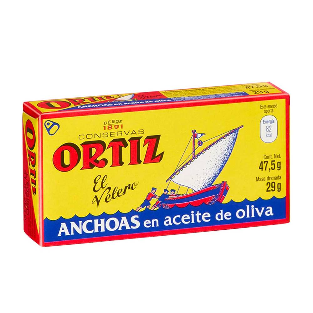 Ortiz anchoas en aceite de oliva (47.5 g)