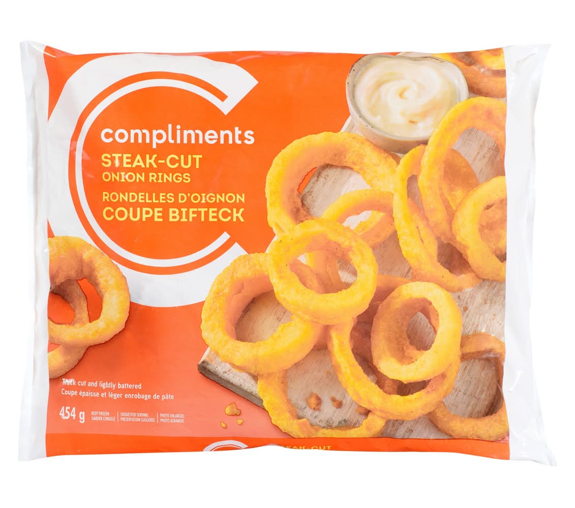 Compliments rondelles d'oignon en coupe bifteck - steak cut onion rings