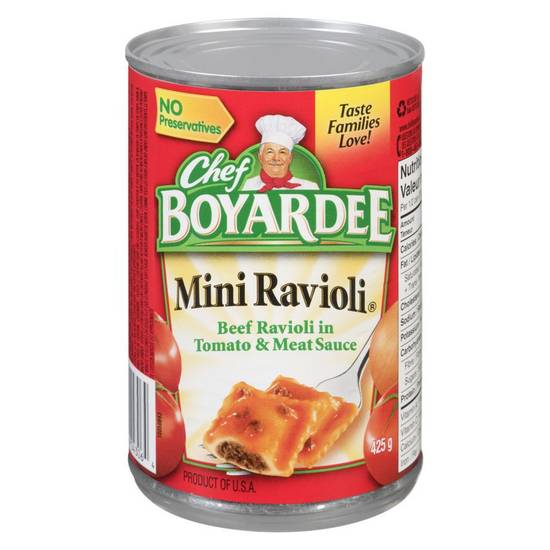 Chef boyardee mini-ravioli (425 g) - mini, beef ravioli (425 g)