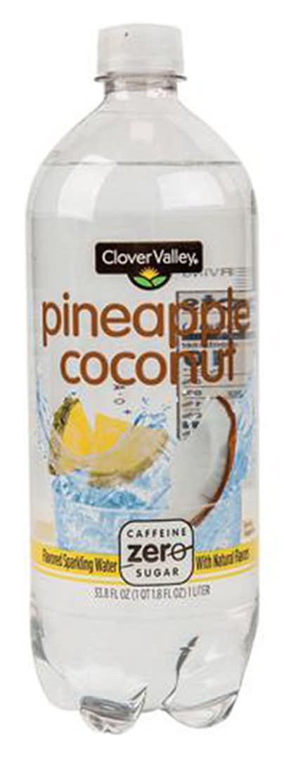 Clover Valley Sparkling Water, Pineapple-Coconut (33.8 fl oz)