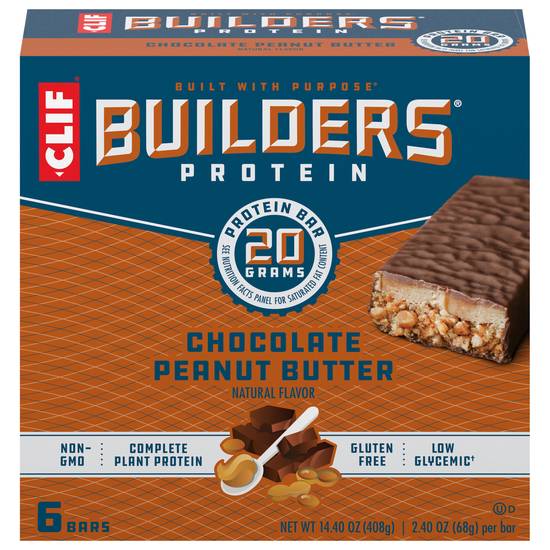 Clif Bar Chocolate Peanut Butter Protein Bars (6 ct)