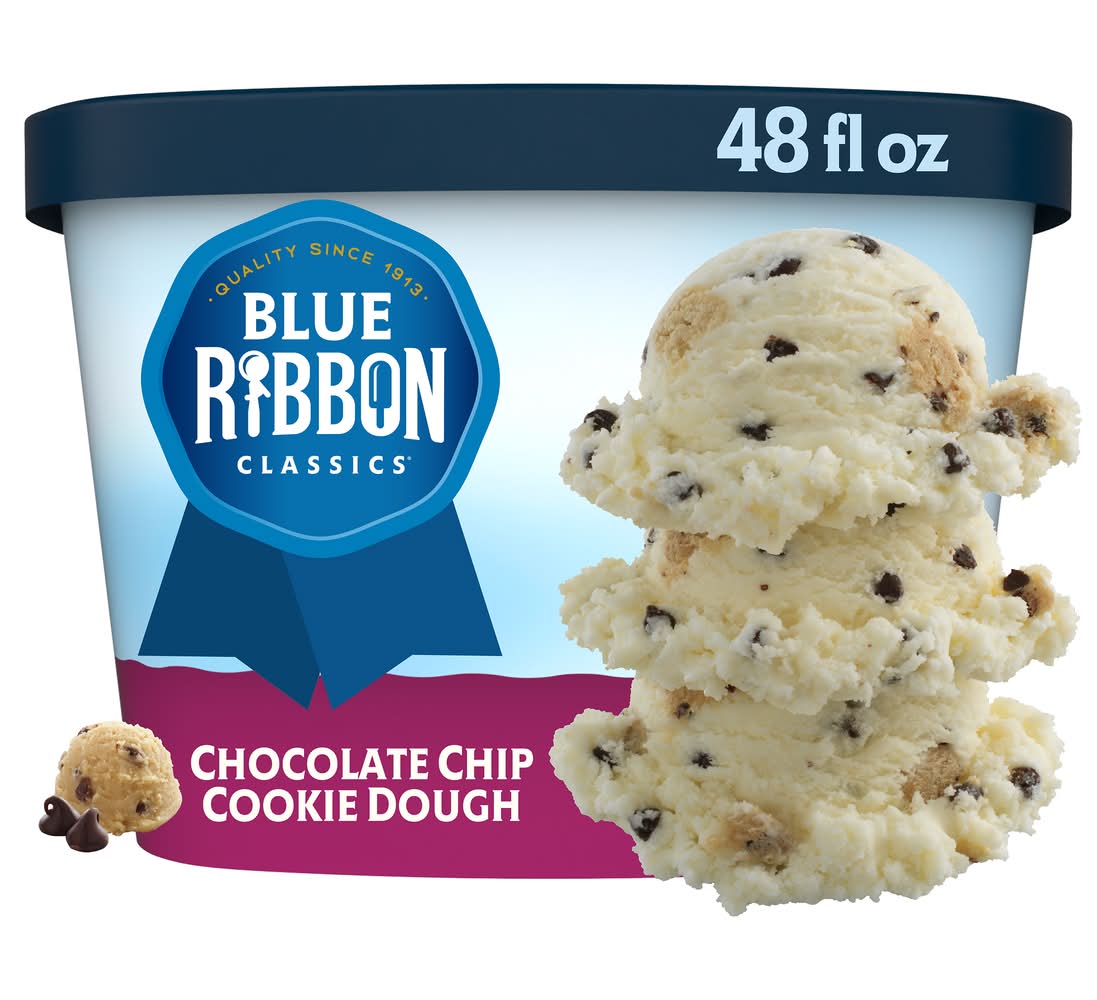 Blue Ribbon Classics Chocolate Chip Cookie Dough Ice Cream (48 fl oz)