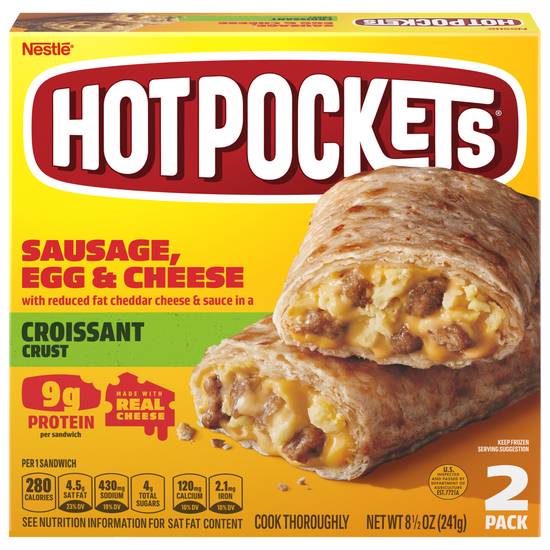 Hot Pockets Sausage Egg & Cheese Croissant Crust Sandwich (2 ct)