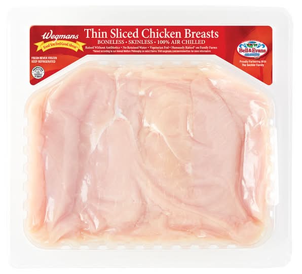 Wegmans Thin Sliced Chicken Breast Cutlets, Raised without Antibiotics