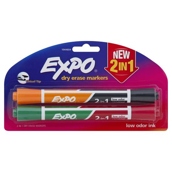 Expo 2 in 1 Chisel Tip Dry Erase Markers (2 ct)
