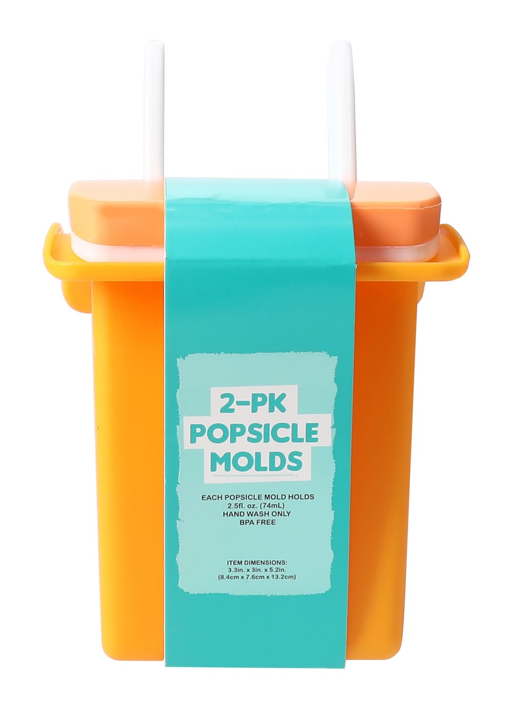 Fruit-Shaped Popsicle Molds 2-Count Orange