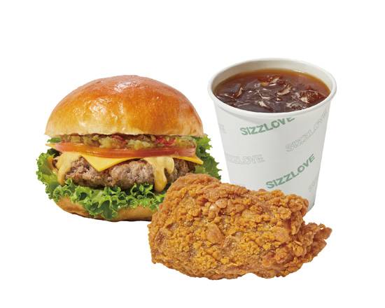 U快樂豬肉堡炸雞套餐