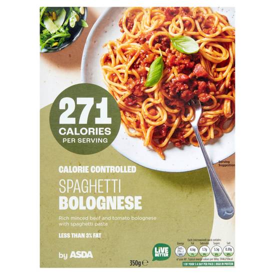 Asda Calorie Counted Spaghetti Bolognese 350g
