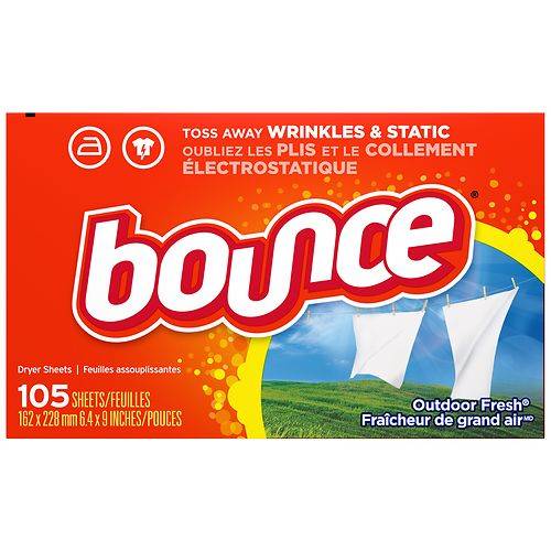 Bounce Dryer Sheets Outdoor Fresh - 105.0 ea