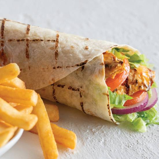 Peri Chicken Wrap With Free Chips