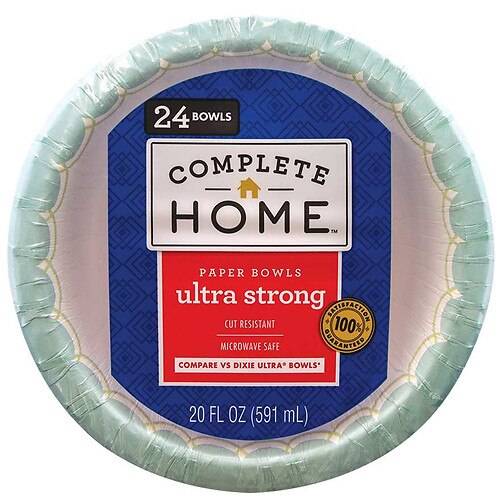 Complete Home Paper Bowls Ultra Strong 20 oz - 24.0 ea