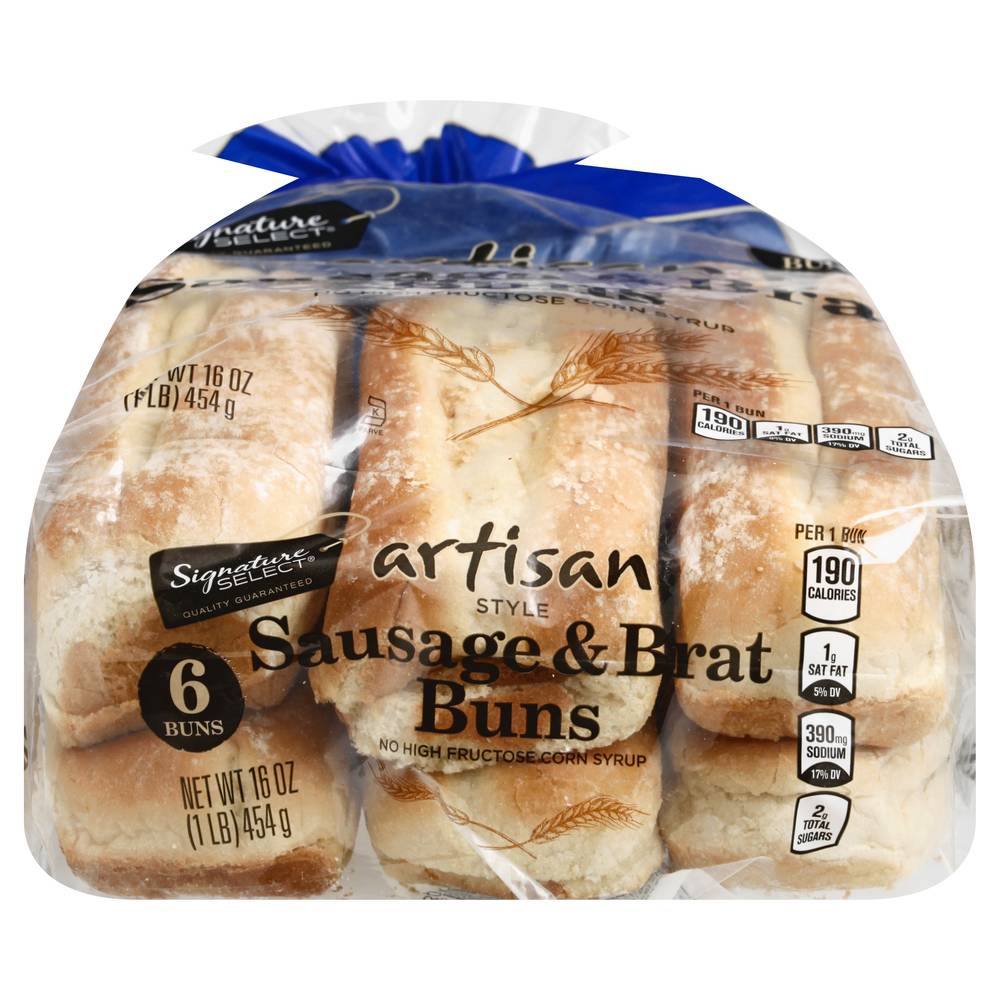 Signature Select Artisan Style Sausage & Brat Buns (1 lbs)