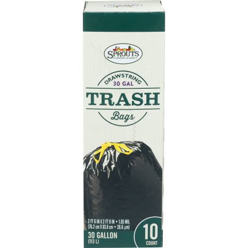 Sprouts 30 Gallon Drawstring Trash Bag