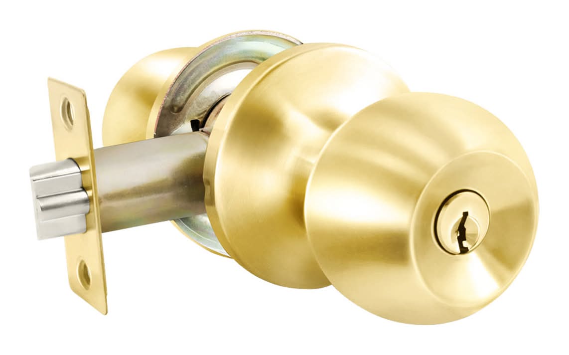Pro Essentials Polished Brass Door Entry Lockset