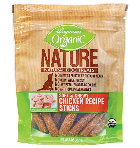 Wegmans Organic Dog Treats, Chicken Recipe Sticks, Natural