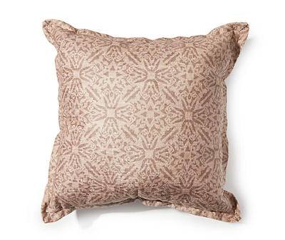 Hana Brown Geometric Chenille Throw Pillow