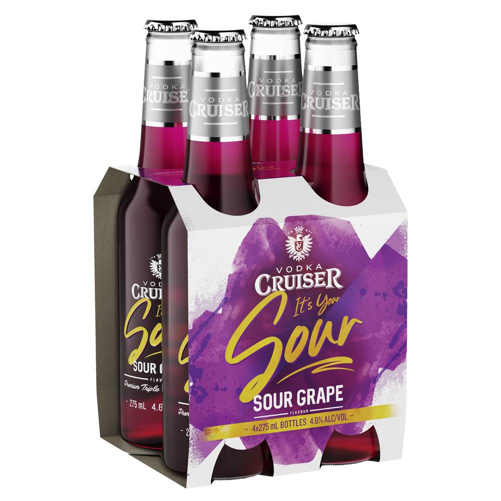 Vodka Cruiser Sour Grape 275mL X 4 pack