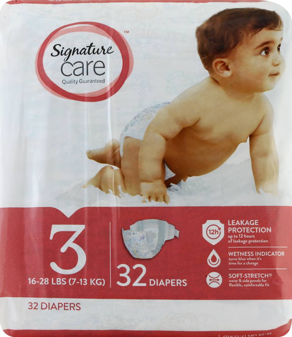 Signature Care Children Diapers, Size 3 (32 ct)