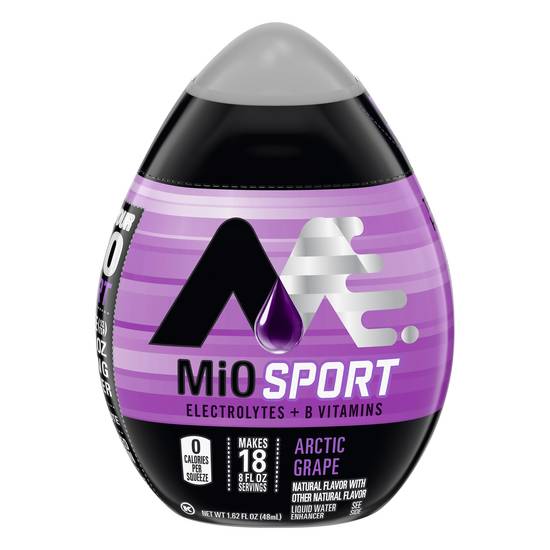 Mio Sport Arctic Grape Water Enhancer With Electrolytes Caffeinated Bottle (1.62 fl oz)