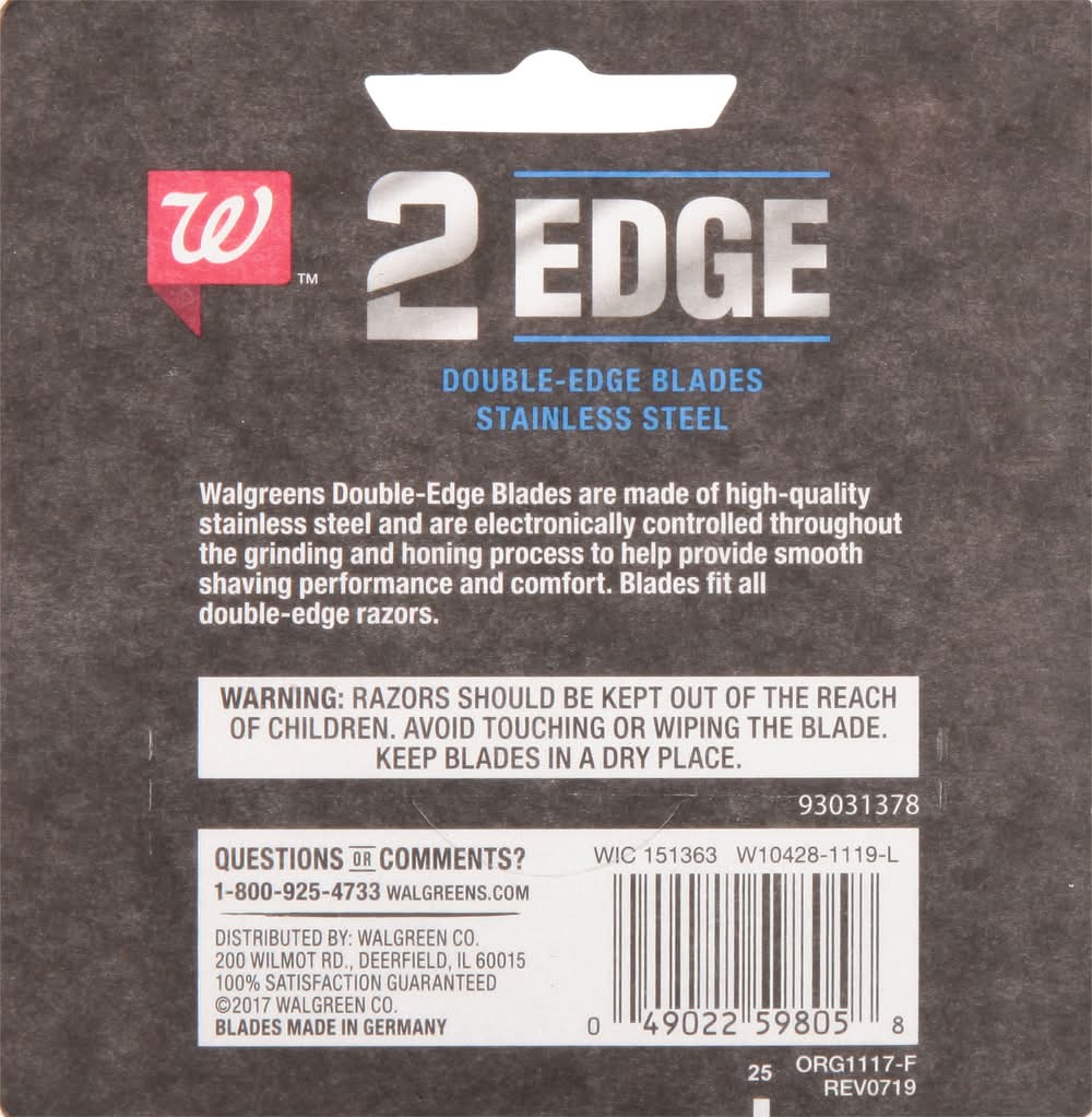 Smooth Your Routine with Walgreens 2 Edge Double Edge Stainless Steel ...