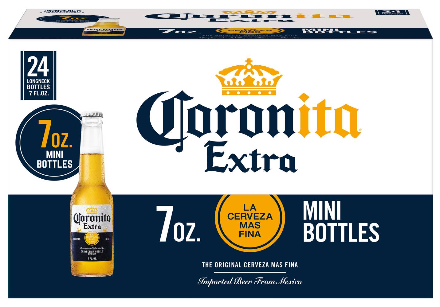 Corona Extra Mini Lager Beer (24 x 7 fl oz)