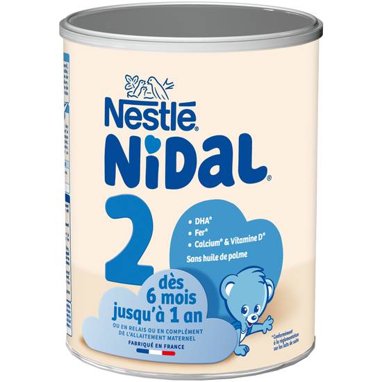 Nestlé - Nidal 2 Lait infantile 2ème âge de 6 mois à 1 an