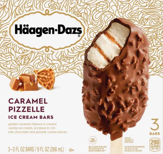Häagen-Dazs Caramel Pizzelle Ice Cream Bars (3 x 3 fl oz)