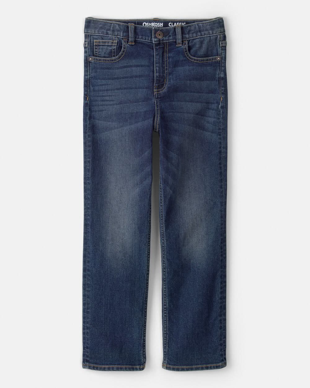 Boys Dark Wash Relaxed-Fit Classic Jeans - Rail Tie True Blue - 5R