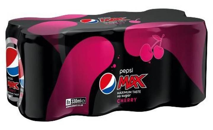 Pepsi Max No sugar Cherry Flav Pack Of 8