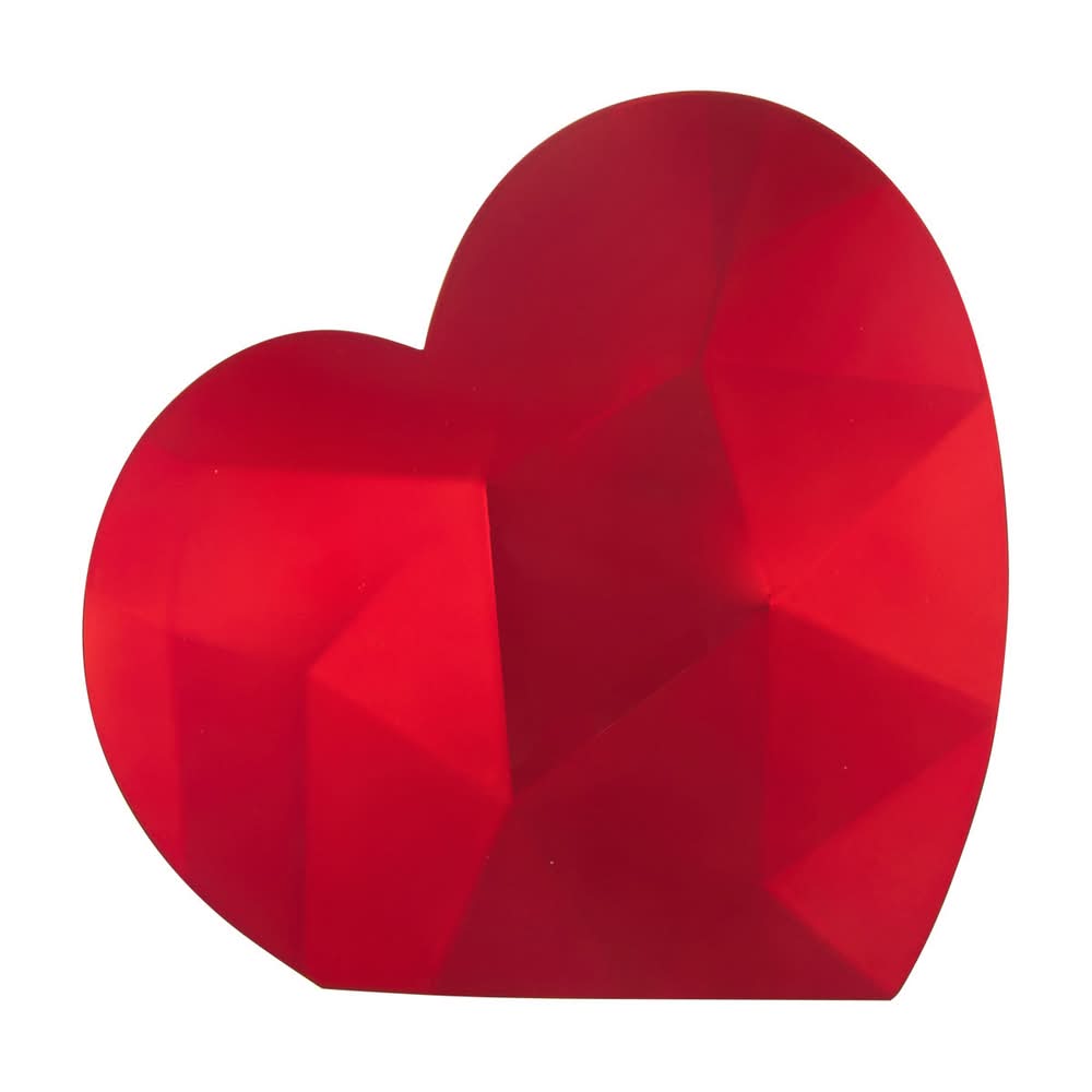 Valentine's Day Heart Shaped Standing Metallic Decor, Large, Assorted