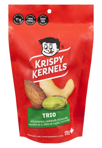 Krispy Kernels Trio Nuts Almonds Cashews Pistachios 170 G