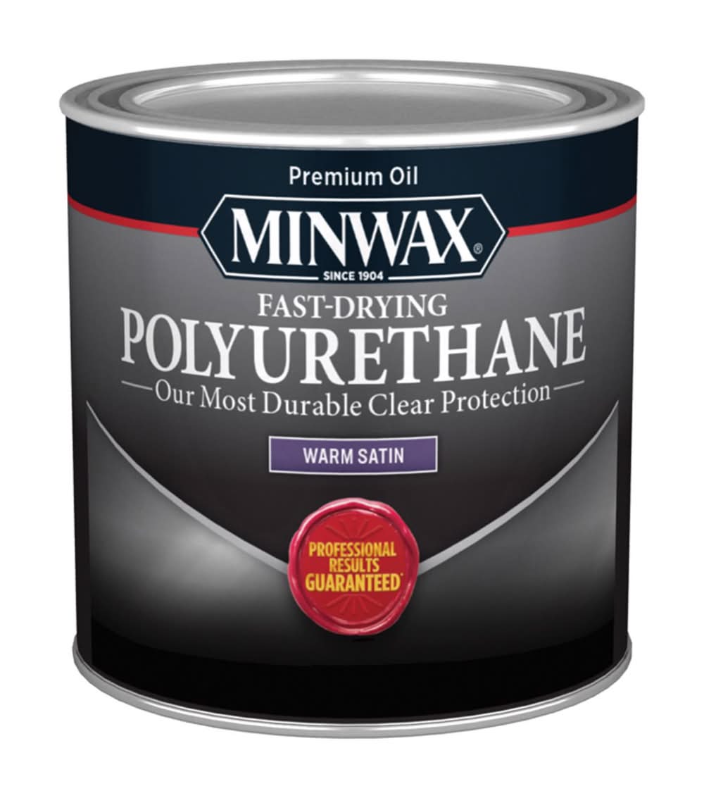 Minwax Warm Satin Clear Oil-Based Fast-Drying Polyurethane 0.5 Pt